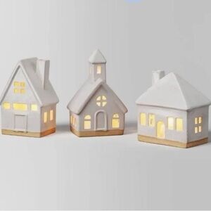 Target Lit White Ceramic House Decor Set